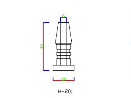 H-201 fiber optic end fixtures