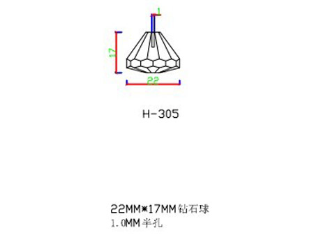 H-305 fiber optic end fixtures