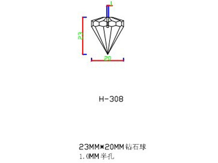 H-308 fiber optic end fittings